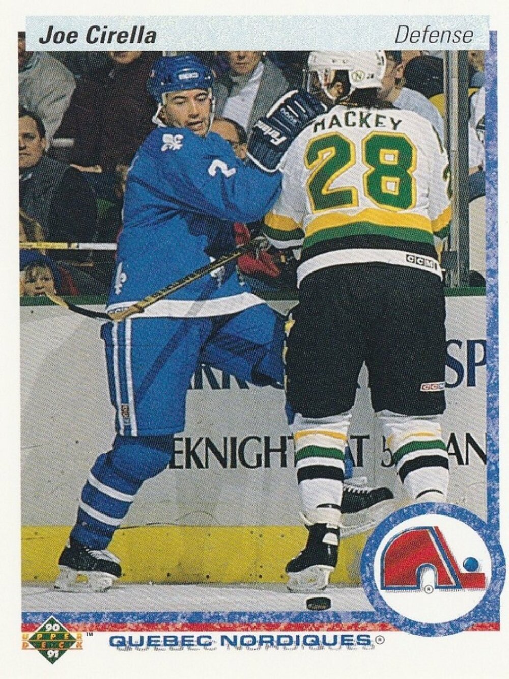 Joe Cirella - 90/91 Upper Deck Hockey Card
